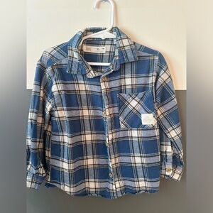 Button down plaid shirt